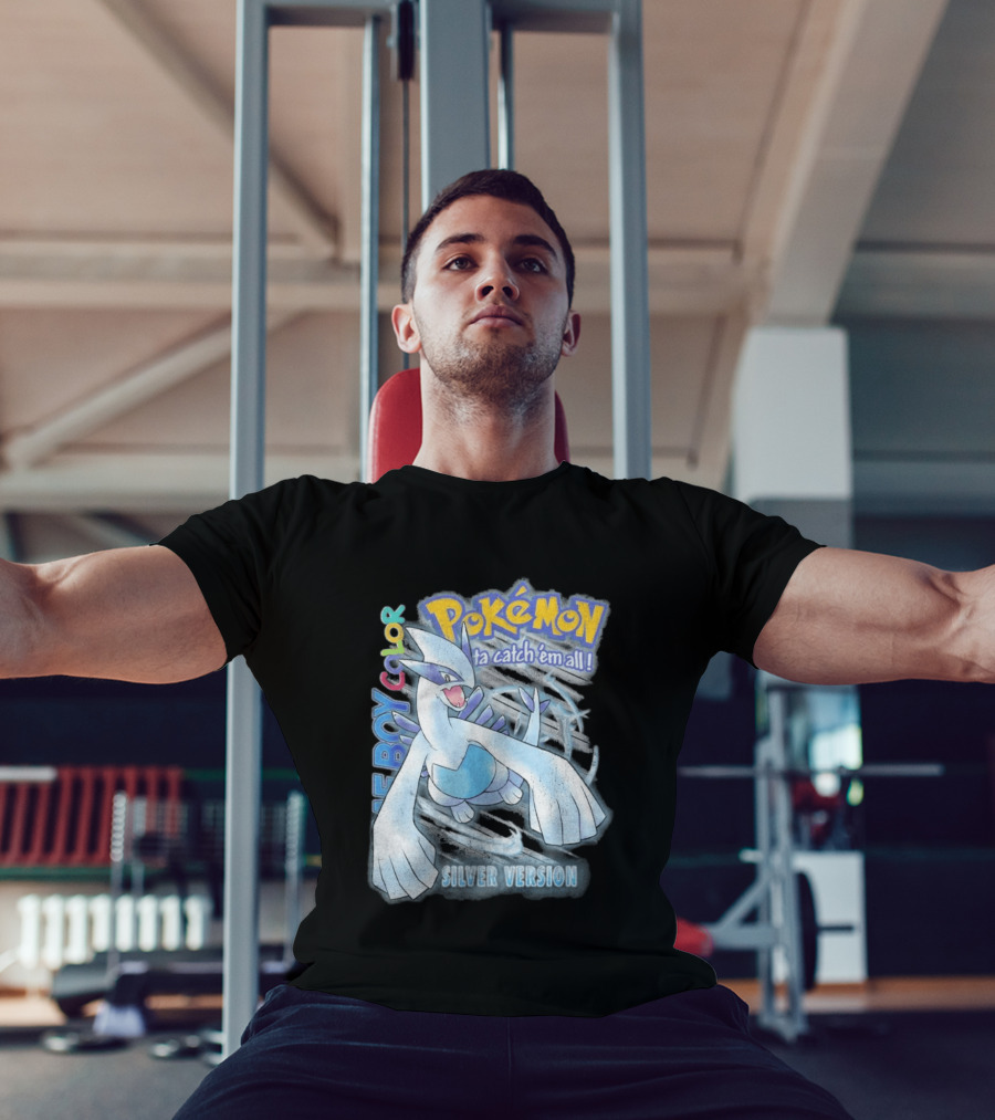 Pokémon Silver Version Game Boy Color Lugia Ta Catch 'Em All T-Shirt