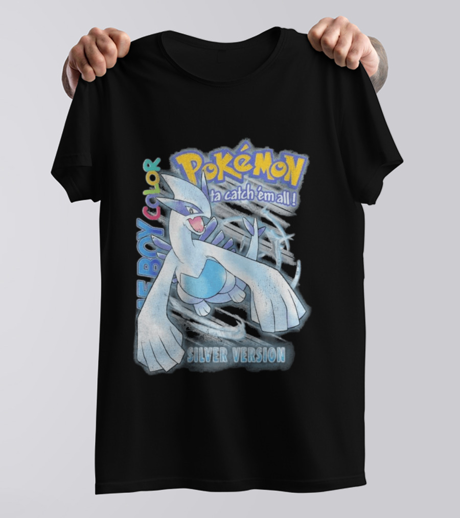 Pokémon Silver Version Game Boy Color Lugia Ta Catch 'Em All T-Shirt