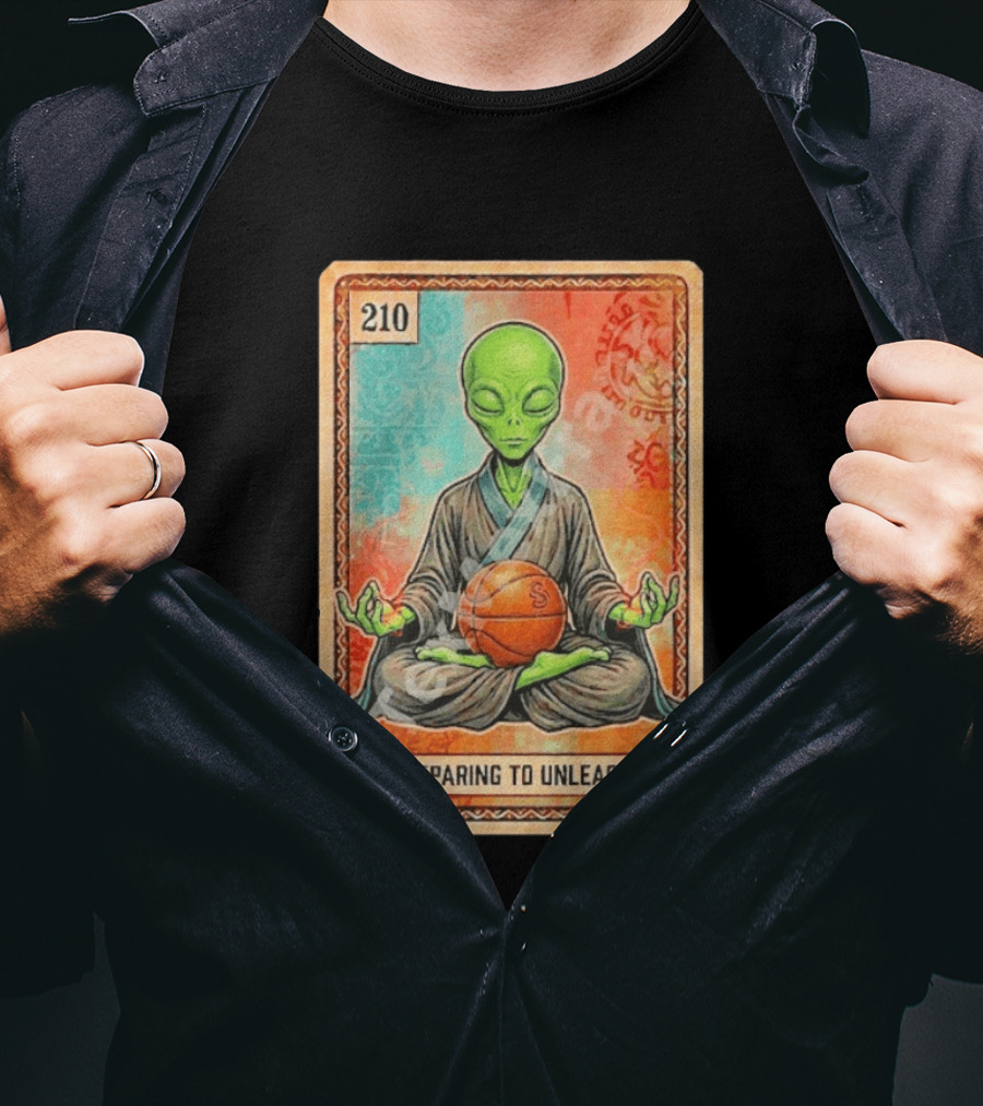 Preparing To Unleash Alien 210 San Antonio Spurs Basketball T-Shirt