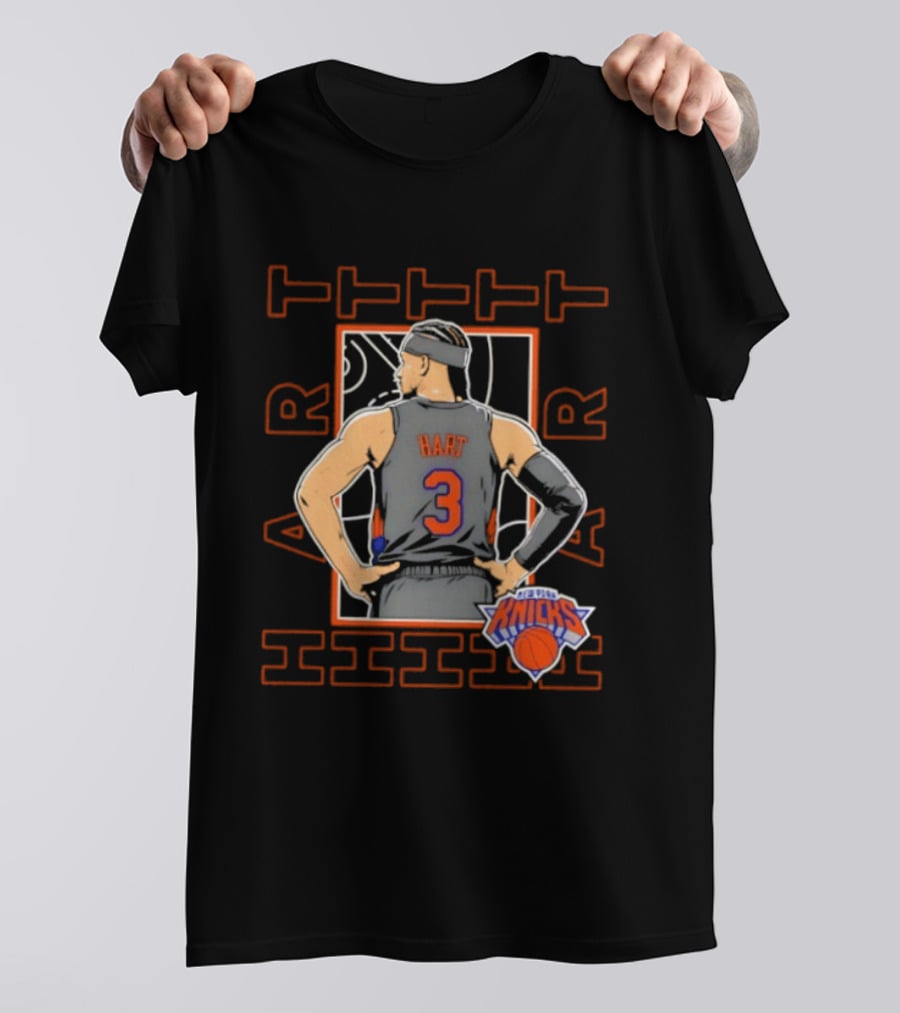 Josh Hart New York Knicks Basketball Number 3 Star Pose T-Shirt
