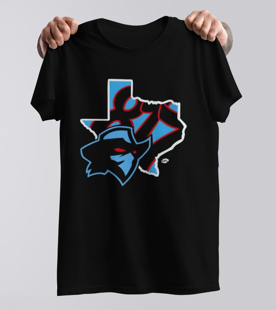 San Antonio Brahmas Texas United Football Team Logo Map T-Shirt
