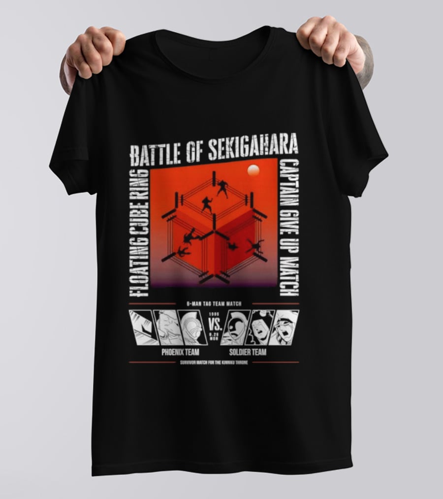 Battle Of Sekigahara Floating Cube Ring Captain Give Up Match Phoenix Team Soldier Team T-Shirt