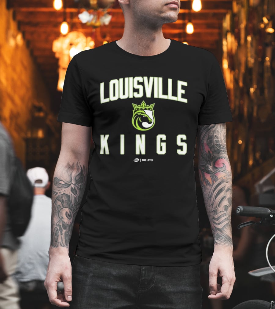 Louisville Kings UFL High Level Green Block Letters T-Shirt