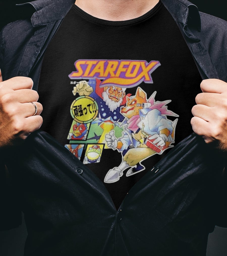 Starfox Japanese Kanji Manga Style Characters T-Shirt