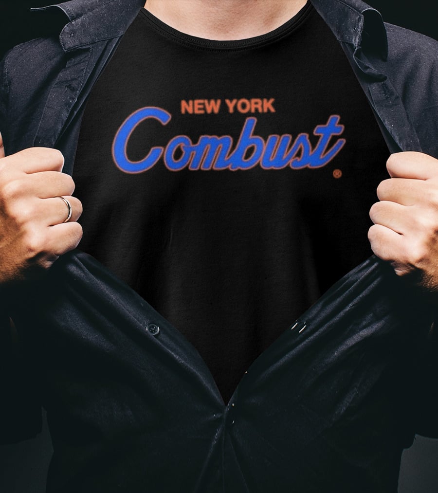 New York Combust Knicks Blue And Orange T-Shirt