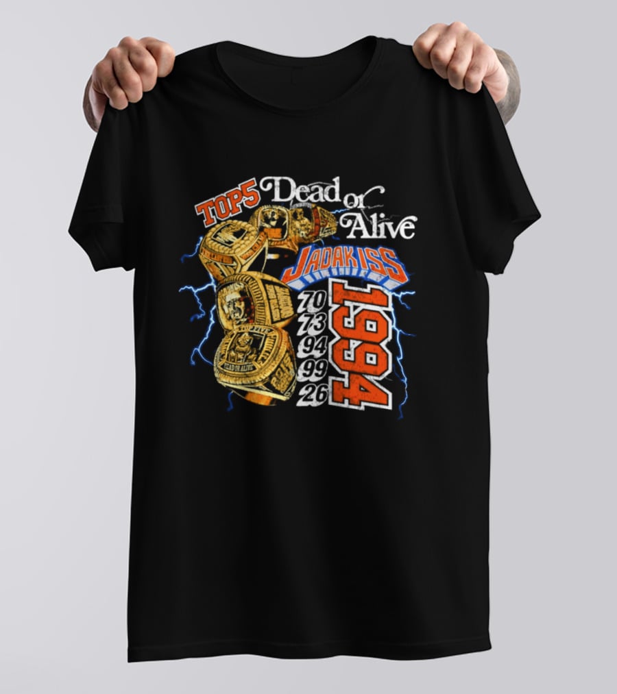 New York Knicks Jadakiss Top 5 Dead Or Alive 1984 Championship Rings T-Shirt
