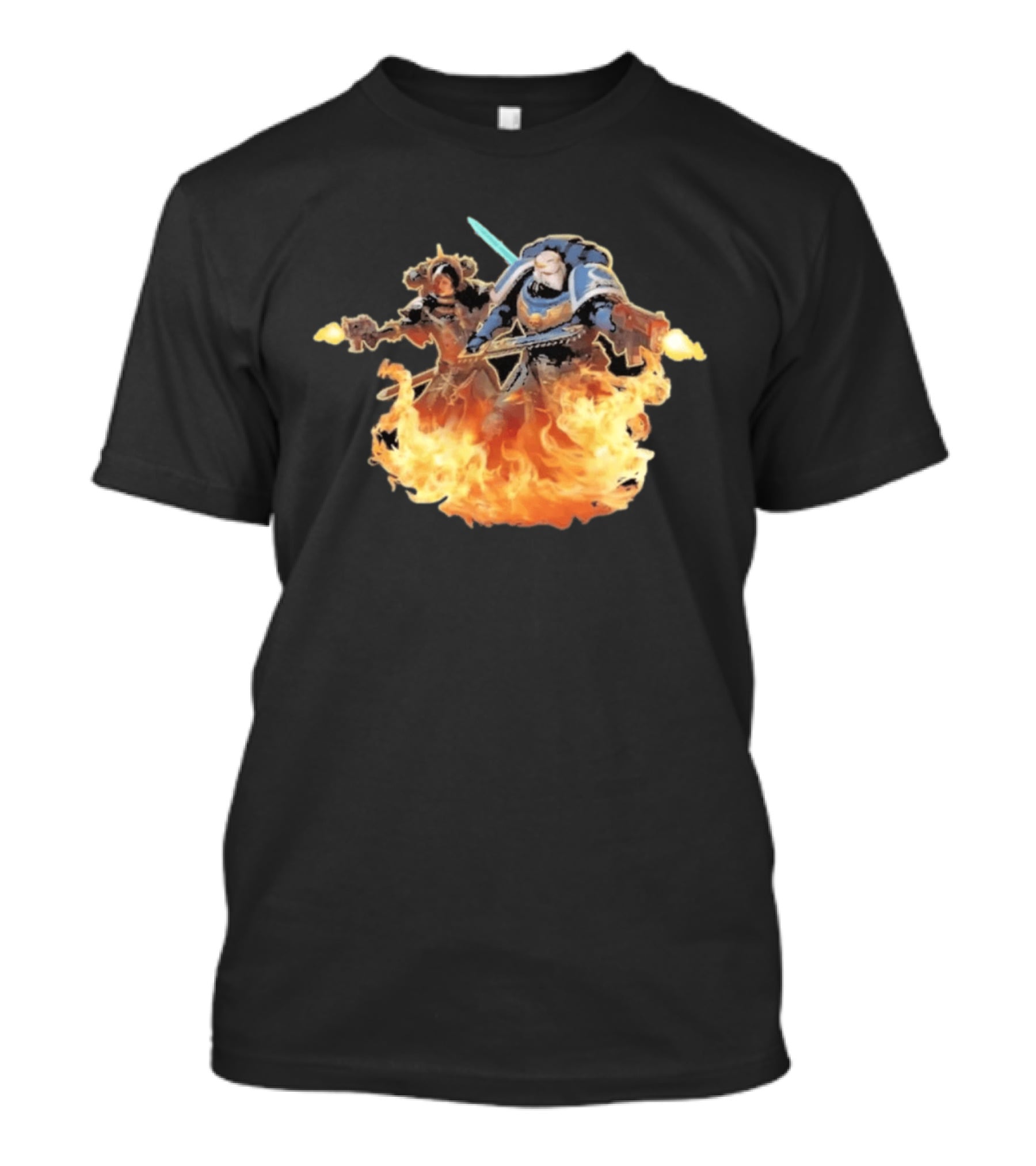 Warhammer 40 000 Boltgun II Double Battle Flames T-Shirt