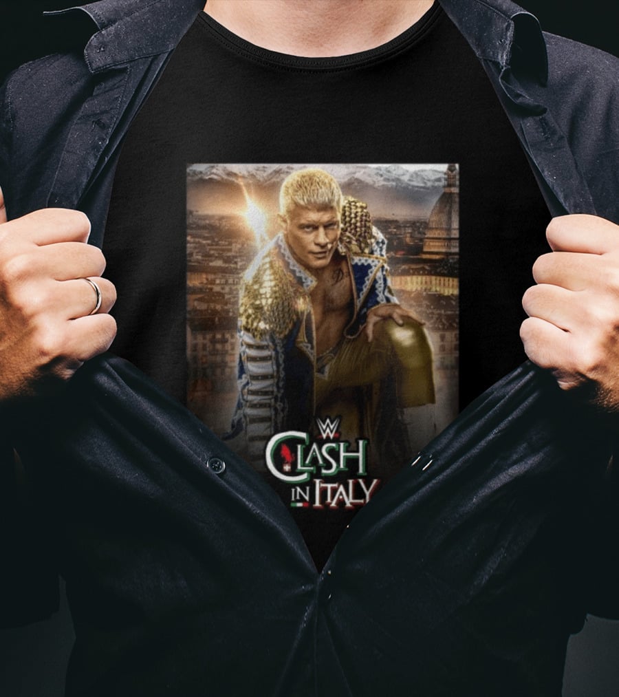 WWE Clash In Italy Turin 2023 Event Featuring Wrestling Star T-Shirt