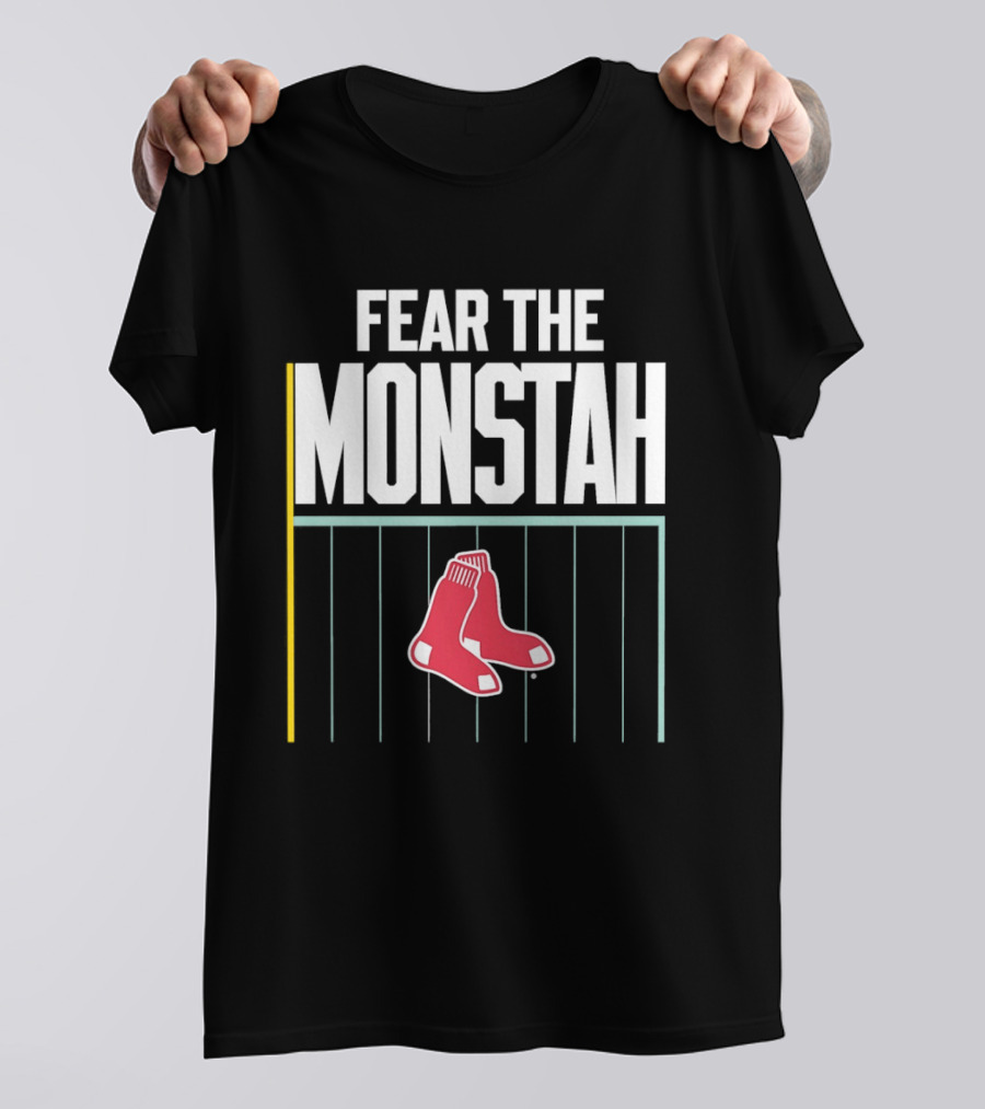 Boston Red Sox Fear The Monstah Major League Baseball Green Monster T-Shirt