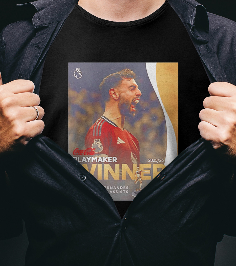 Coca Cola Playmaker Winner Bruno Fernandes Manchester United 2025/26 21 Assists T-Shirt