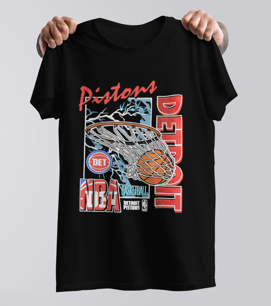 Pistons Detroit NBA Basketball DET Hoops 6 T-Shirt