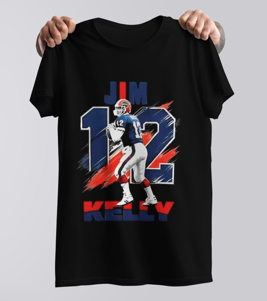 Jim Kelly 12 Buffalo Bills Football Player T-Shirt