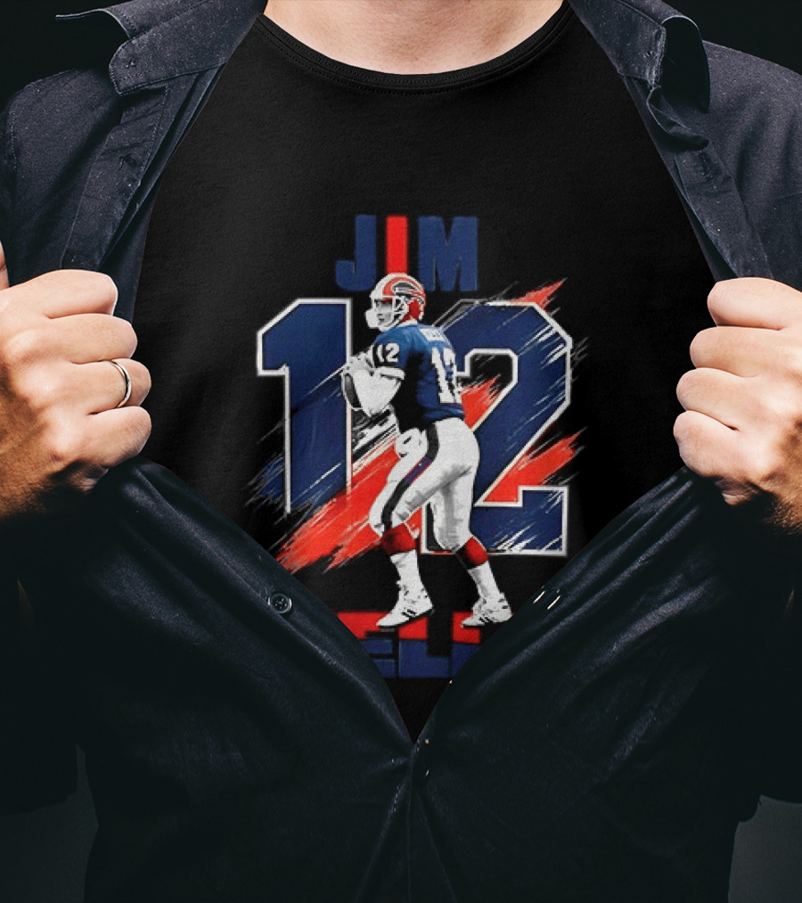 Jim Kelly 12 Buffalo Bills Football Player T-Shirt