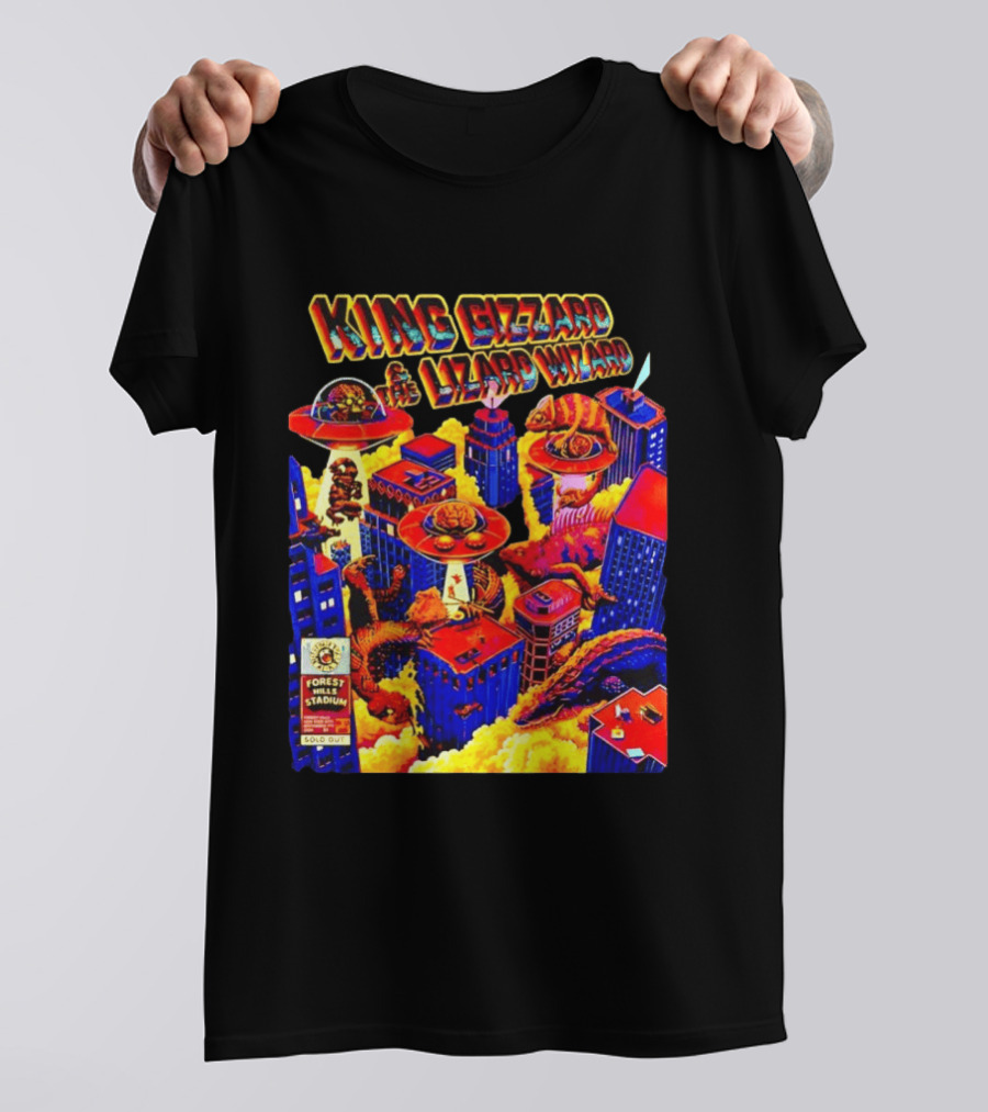 King Gizzard & The Lizard Wizard Forest Hills Stadium Sold Out Giant Monsters City Tour 2026 T-Shirt