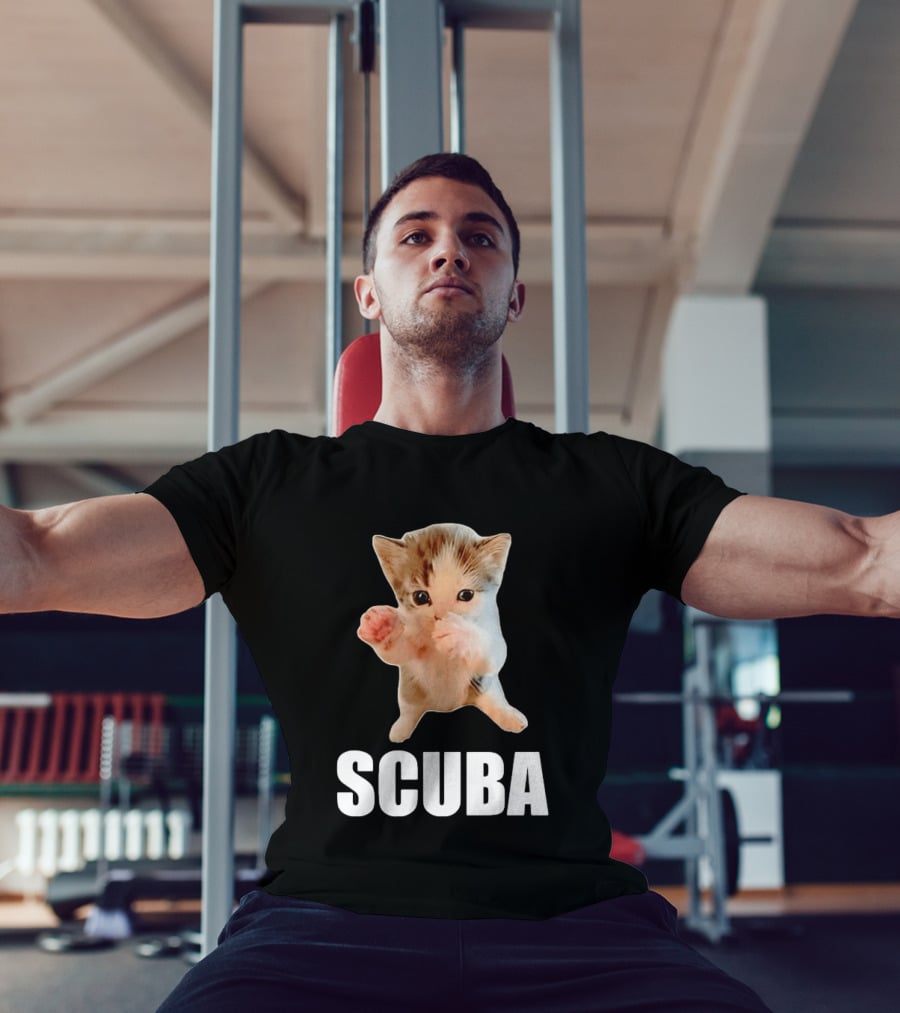 Kitten Cat Feline Pet Animal Martial Arts Scuba Meme Warrior Defender T-Shirt