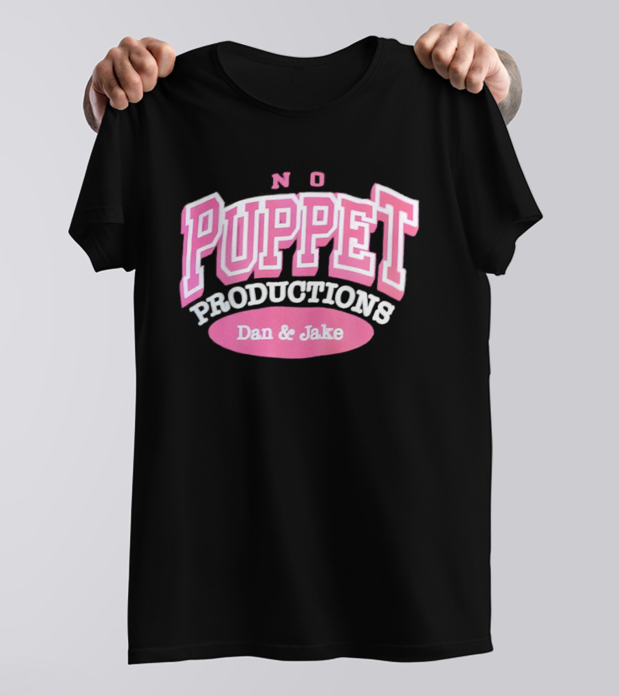 No Puppet Productions Dan & Jake Pink T-Shirt