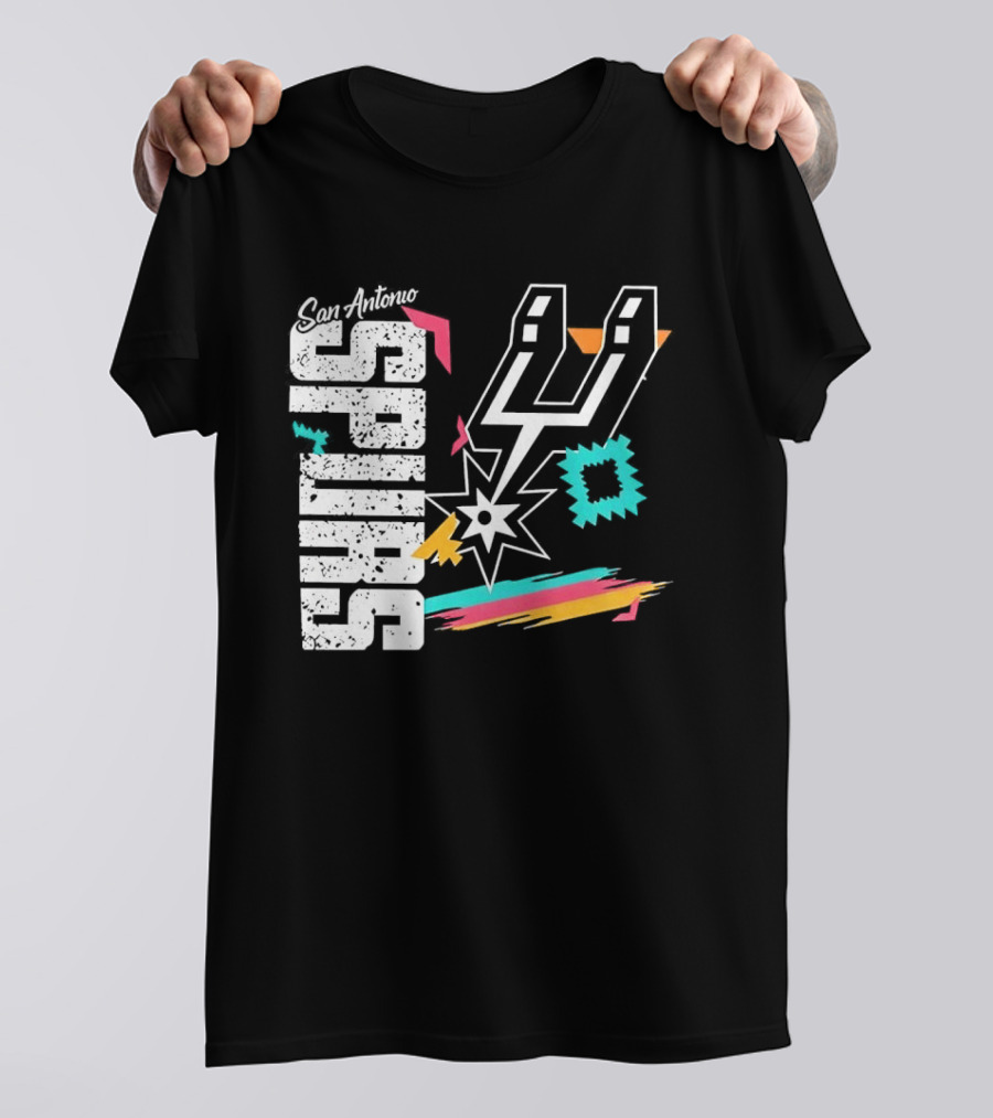 San Antonio Spurs Texas Basketball Retro Style NBA Team T-Shirt