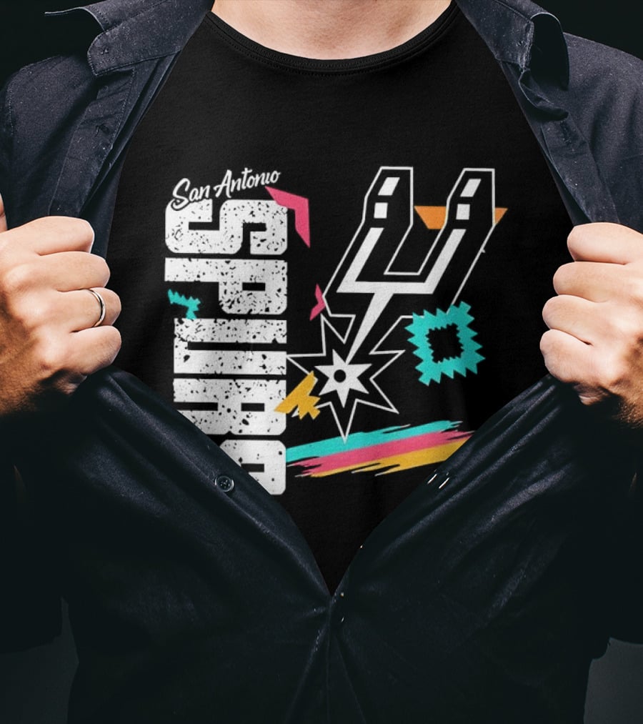 San Antonio Spurs Texas Basketball Retro Style NBA Team T-Shirt