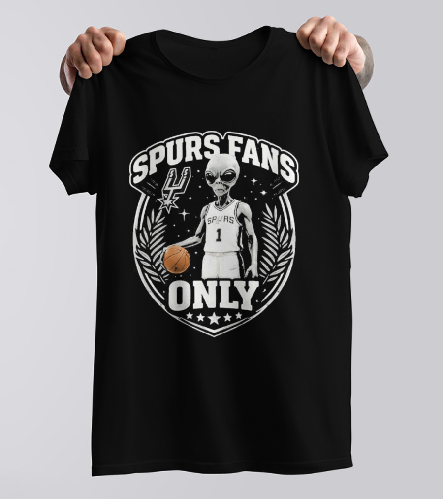 Spurs Fans Only Alien Basketball San Antonio 2026 T-Shirt