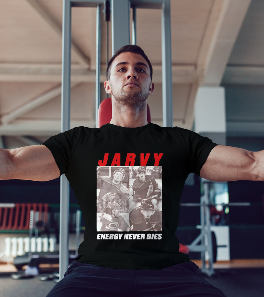 Seth Jarvis Jarvy Carolina Hurricanes Energy Never Dies T-Shirt