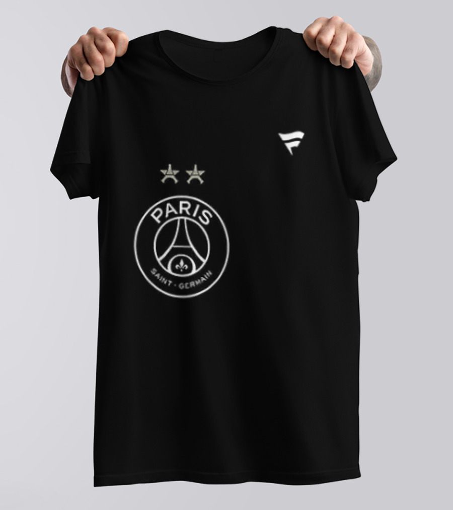 Paris Saint Germain Back To Back Stars Signatures 2 Sided Paris Logo Two Stars T-Shirt