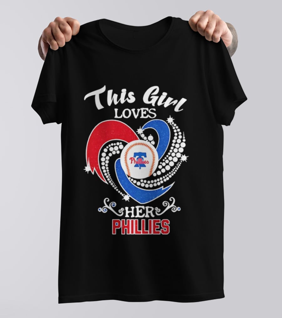 This Girl Loves Her Phillies MLB Fan Heart T-Shirt