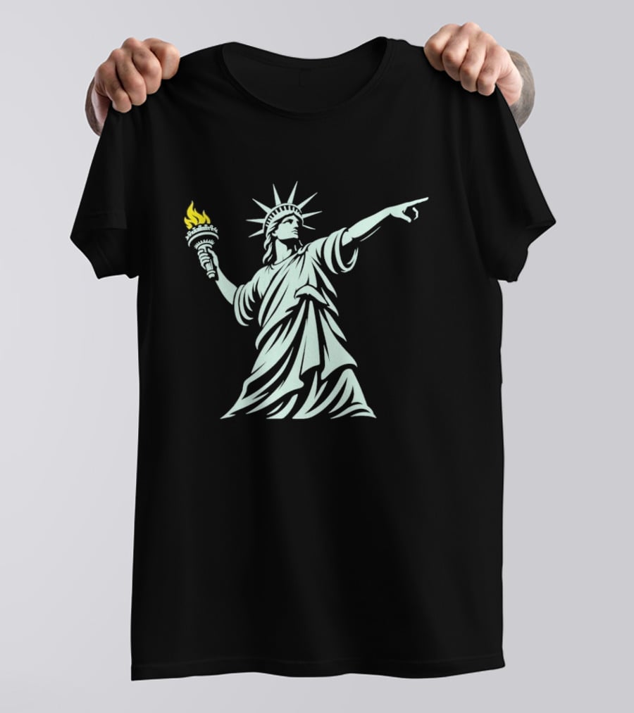 Statue Of Liberty Pointing Torch Of Freedom For Justice T-Shirt
