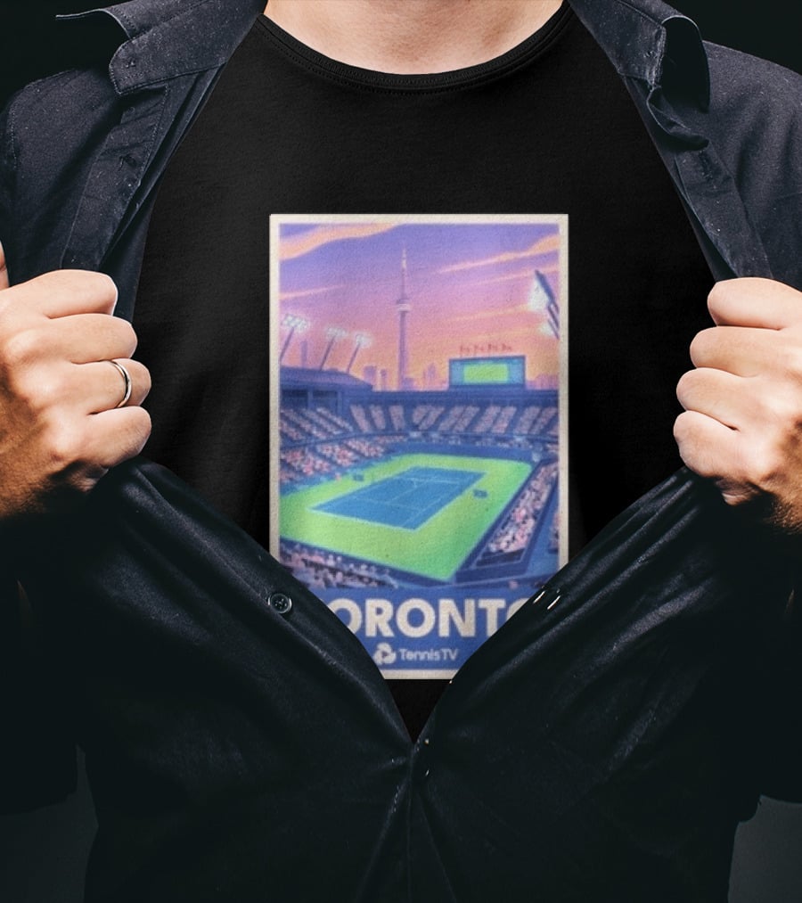 Toronto Tennis Stadium Illustration Tennis TV T-Shirt
