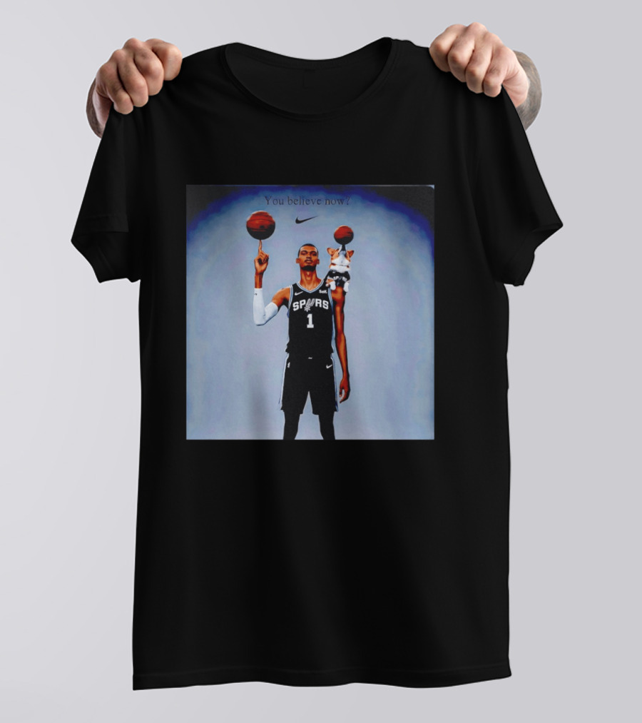 Victor Wembanyama NBA San Antonio Spurs Corgi You Believe Now T-Shirt
