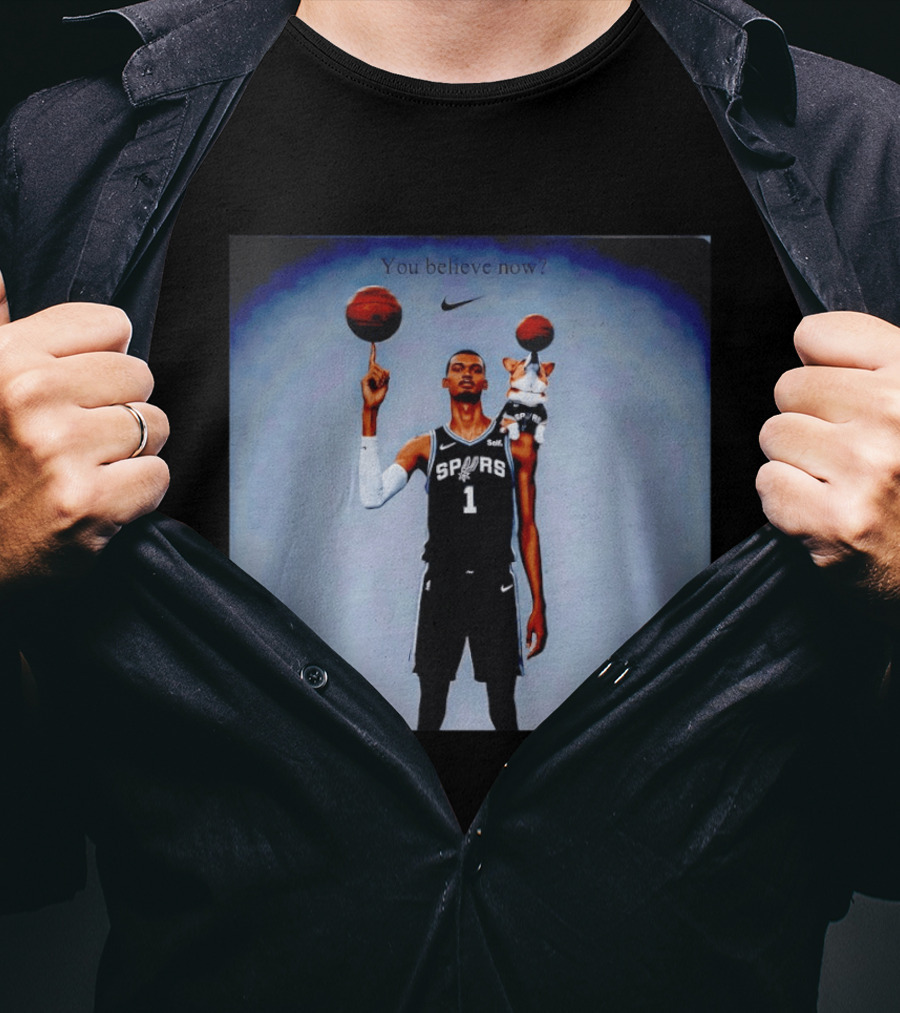 Victor Wembanyama NBA San Antonio Spurs Corgi You Believe Now T-Shirt