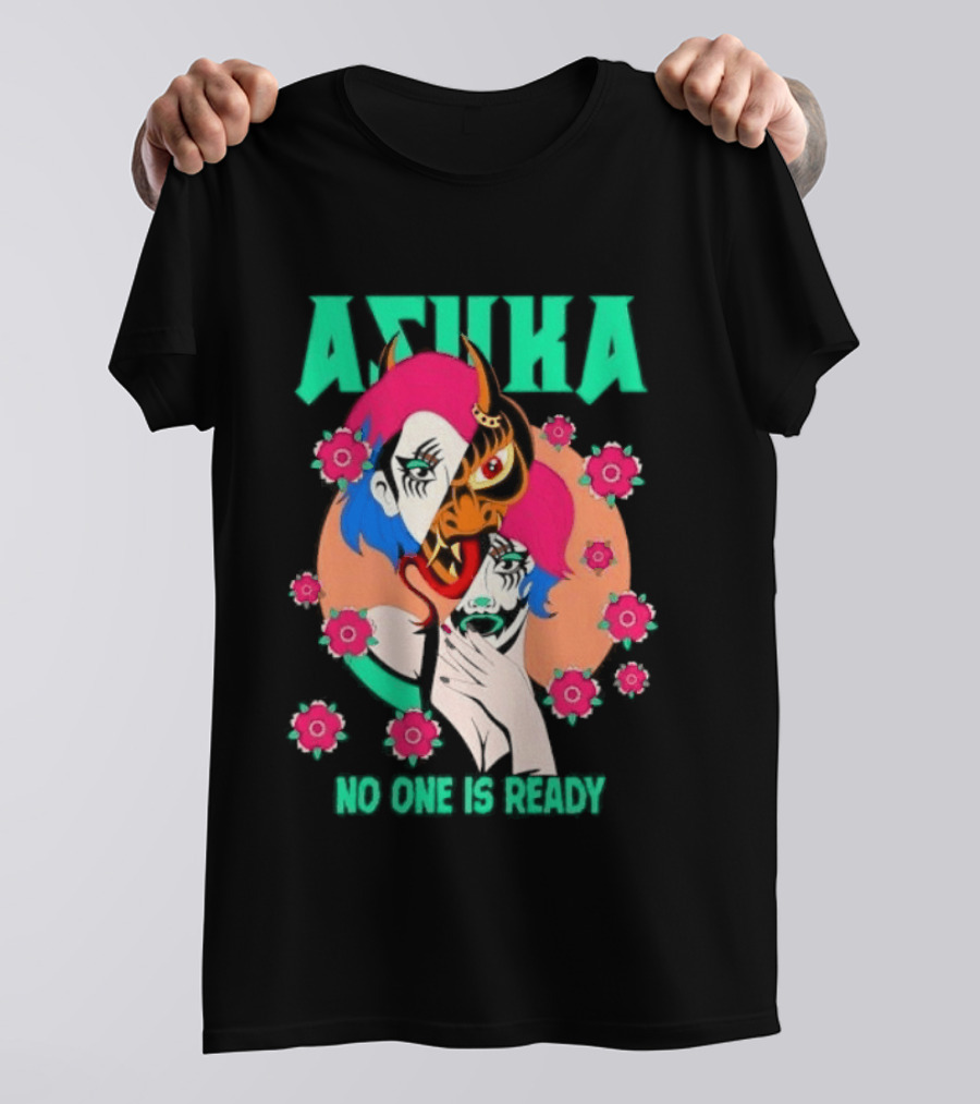 Asuka No One Is Ready Masked Floral T-Shirt
