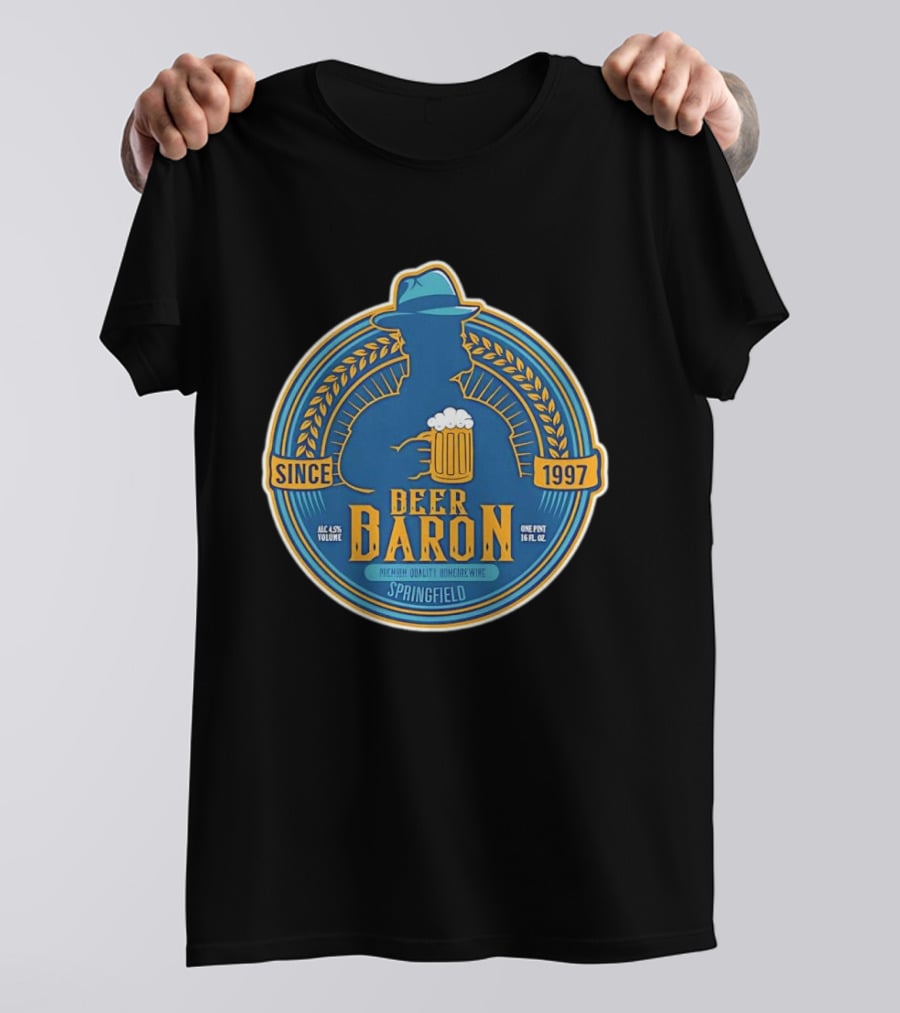 Beer Baron Since 1997 Premium Quality Homebrewing Springfield T-Shirt