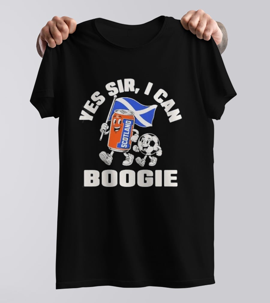 Yes Sir I Can Boogie Scotland Flag Football Soccer Can T-Shirt
