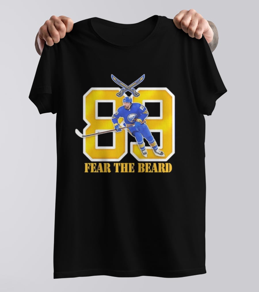 Buffalo Sabres Alex Tuch 89 Fear The Beard Hockey Player Fan Gear T-Shirt
