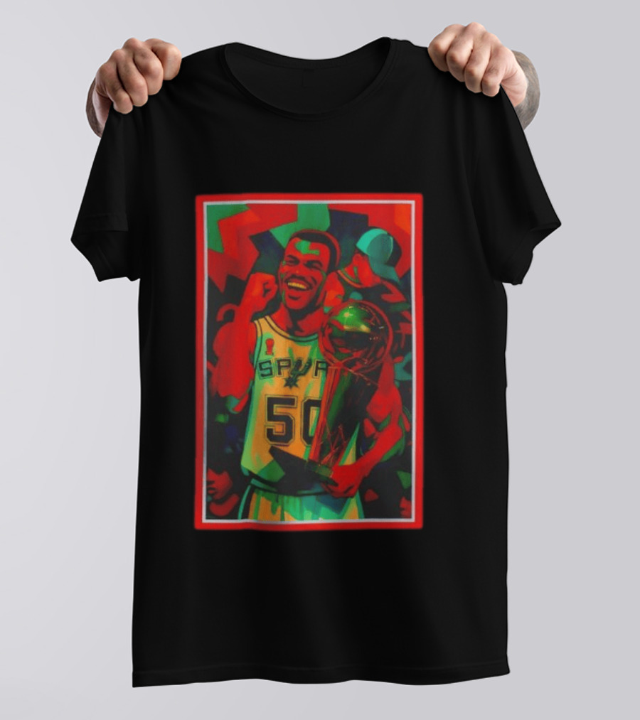 David Robinson San Antonio Spurs NBA Champion Number 50 Spurs Jersey T-Shirt