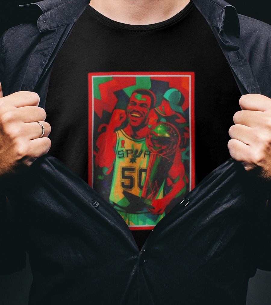 David Robinson San Antonio Spurs NBA Champion Number 50 Spurs Jersey T-Shirt