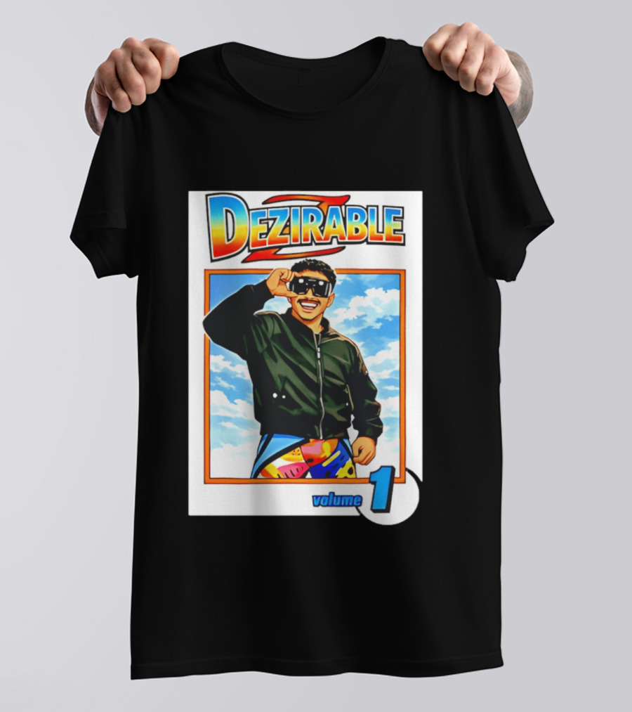 Dezirable Volume 1 Manga Cover Retro Style Sunglasses Colorful T-Shirt