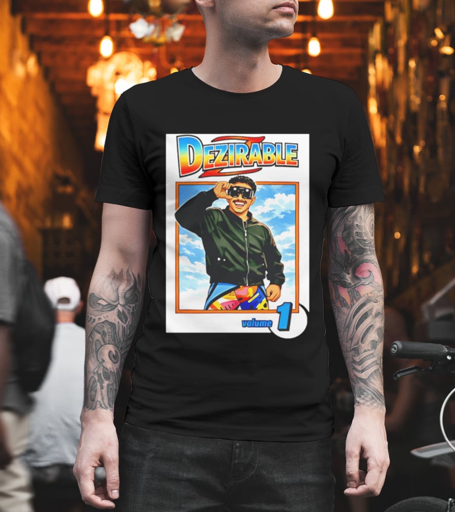 Dezirable Volume 1 Manga Cover Retro Style Sunglasses Colorful T-Shirt