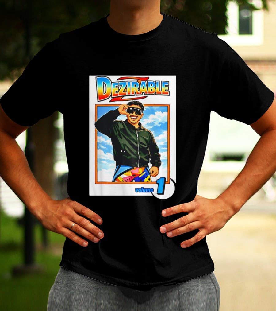 Dezirable Volume 1 Manga Cover Retro Style Sunglasses Colorful T-Shirt