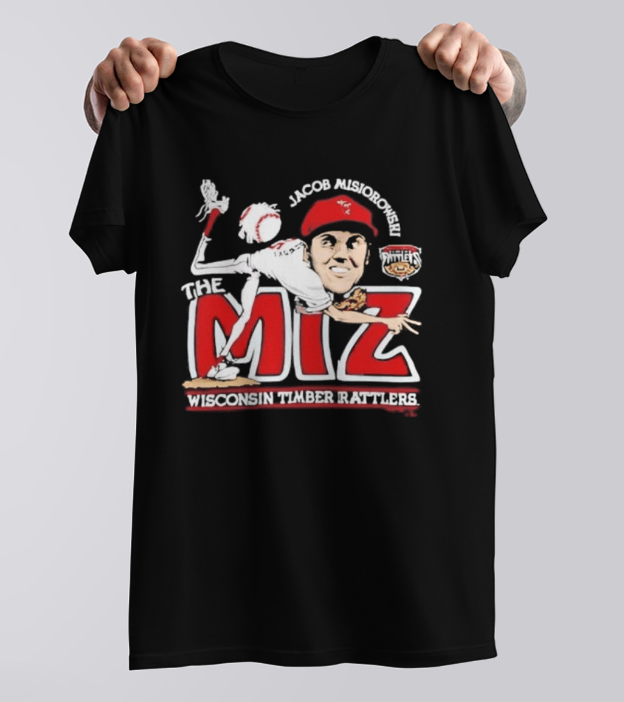 Jacob Misiorowski Wisconsin Timber Rattlers The Miz Caricature T-Shirt