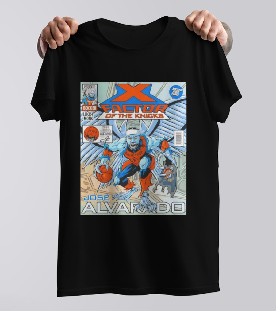 Knicks Jose Alvarado X Factor Comic Style New York Basketball Player T-Shirt