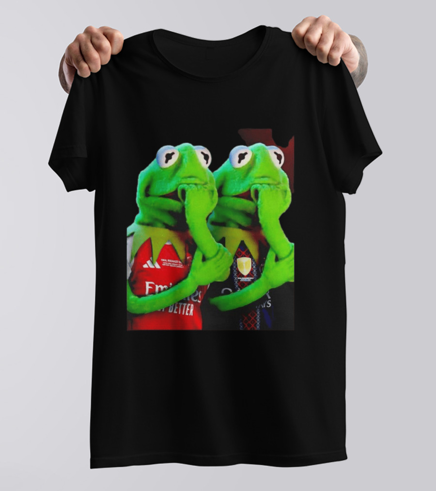 Kermit The Frog Thinking Arsenal Paris Saint Germain Final Budapest Emirates Groupama 2023 T-Shirt