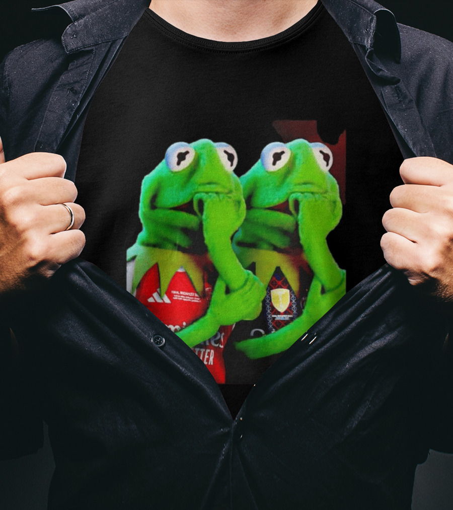 Kermit The Frog Thinking Arsenal Paris Saint Germain Final Budapest Emirates Groupama 2023 T-Shirt