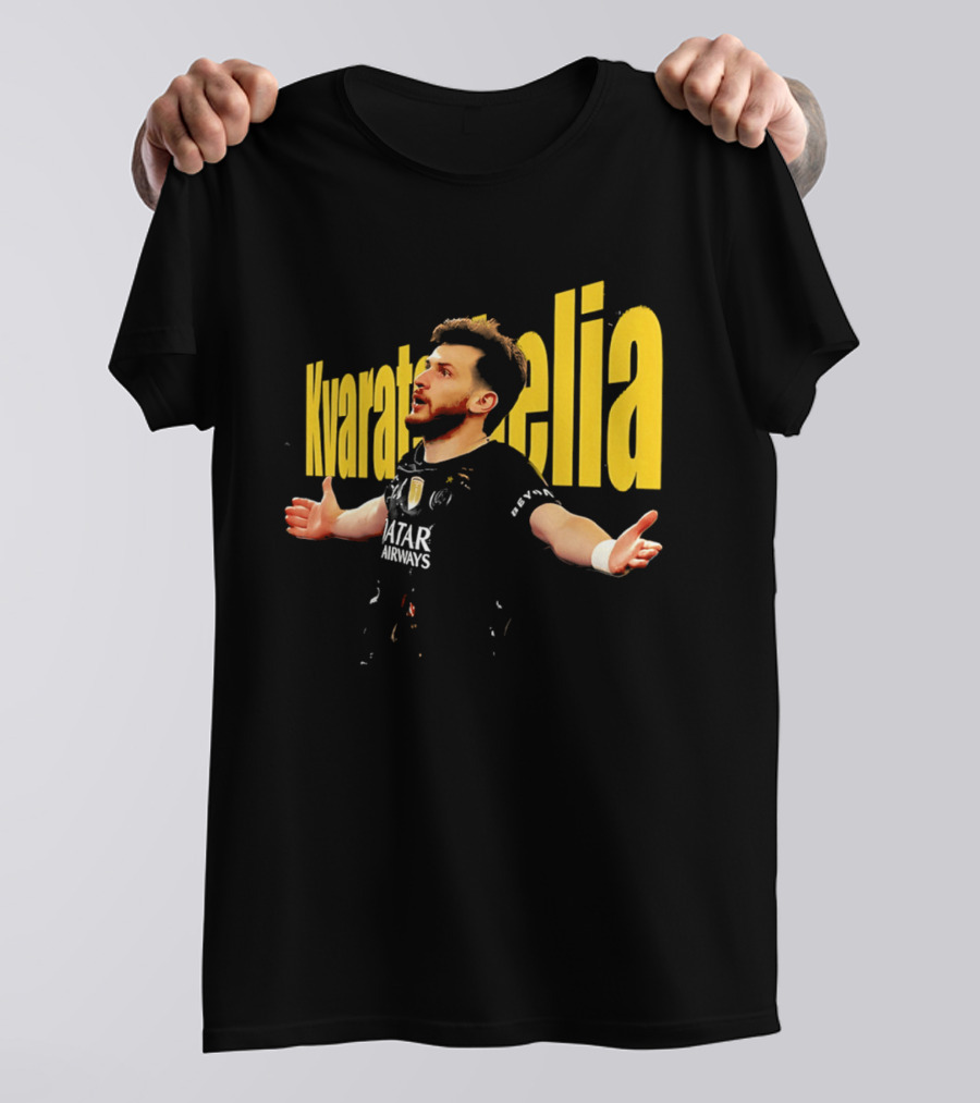 Paris Saint Germain Qatar Airways Kvaratskhelia T-Shirt