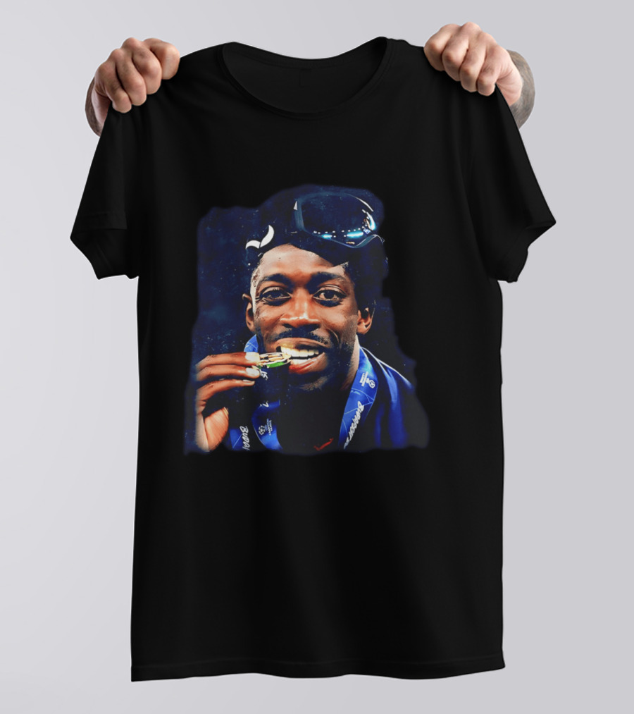 Paris Saint Germain Ousmane Dembele Biting Medal Celebration T-Shirt