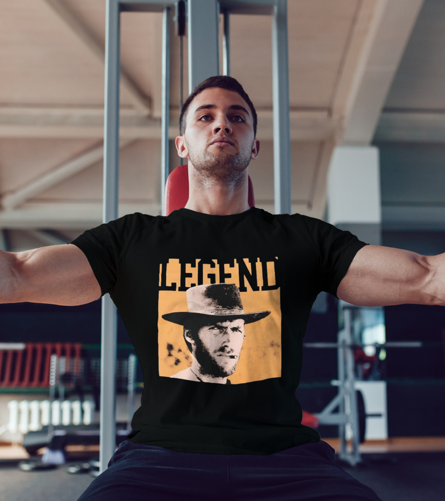 Legend Clint Eastwood Smoking Cigar Classic Western T-Shirt