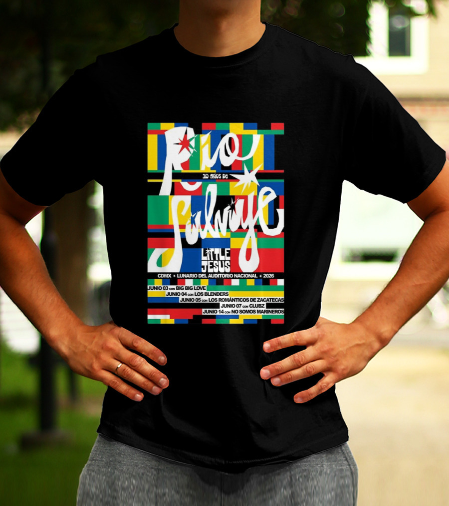 Río Salvaje 10 Años De Little Jesus CDMX Lunario Del Auditorio Nacional 2026 T-Shirt