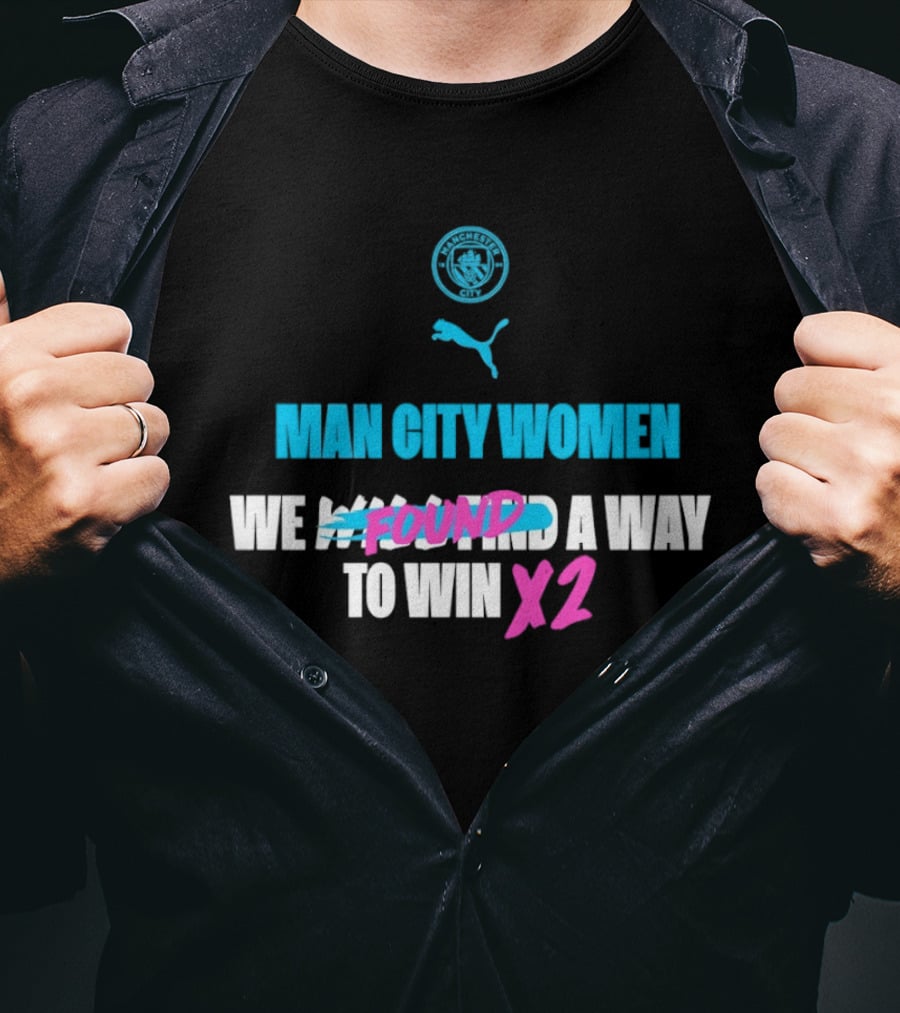 Man City Women We Found A Way To Win X2 Puma T-Shirt