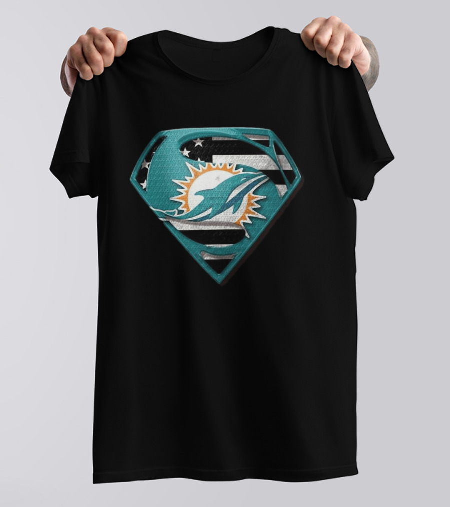Miami Dolphins Superman Shield NFL Fan T-Shirt