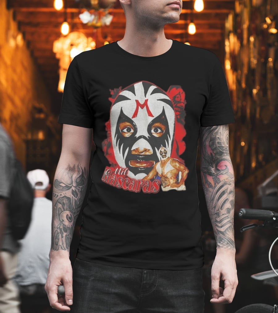 Mil Mascaras Lucha Libre Mask Iconic Mexican Wrestling Legend T-Shirt